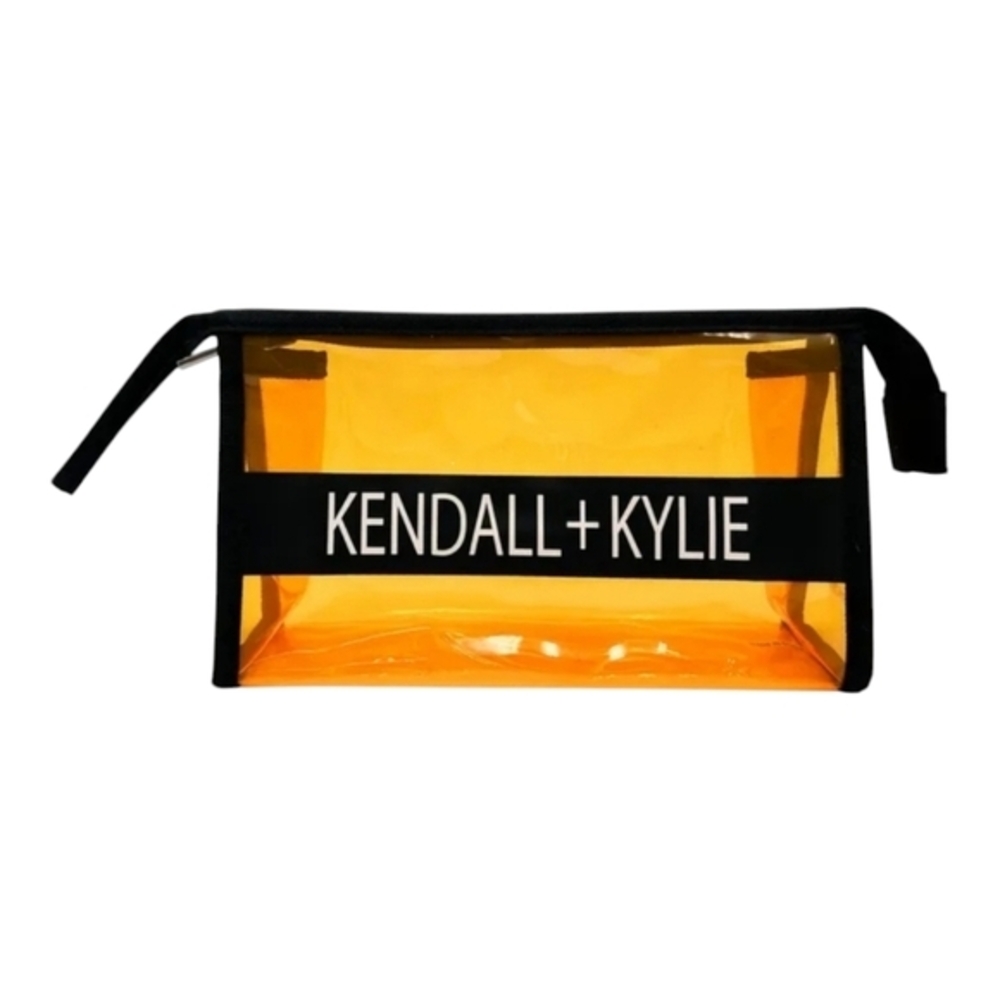 Kendall + Kylie Transparent Orange Cosmetic Makeup Bag‎ NWOT